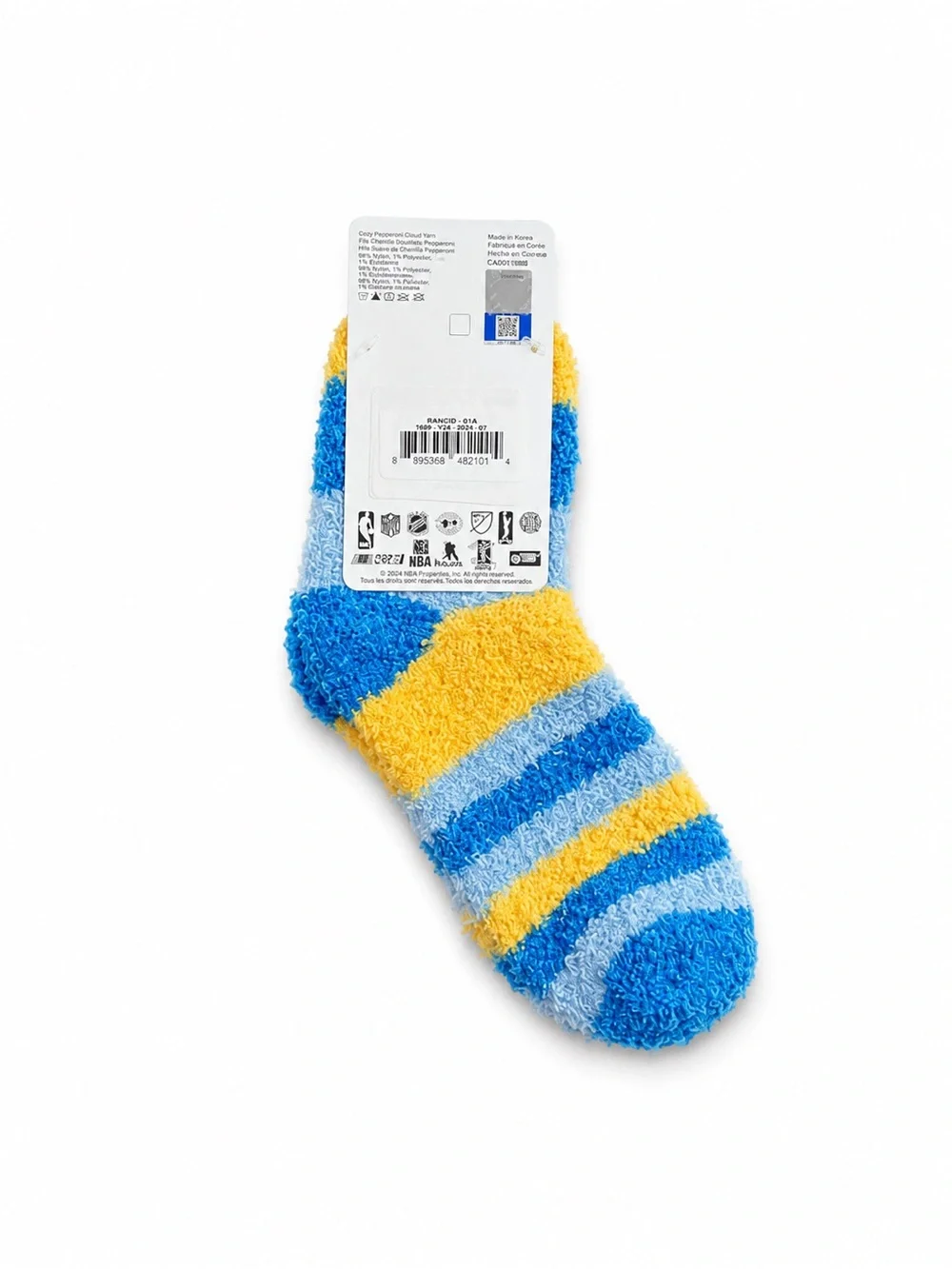 UCLA Striped Fuzzy Socks - Blue & Gold